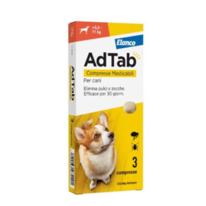 AdTab compresse masticabili per cani 225 mg da 5,5 a 11 Kg 3 COMPRESSE