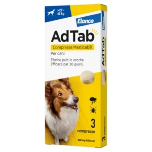 AdTab compresse masticabili per cani 900 mg da 22 a 45 Kg 3 COMPRESSE