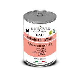 Patè Monoproteico  Grain Free Salmone con Semi di Lino 400 gr