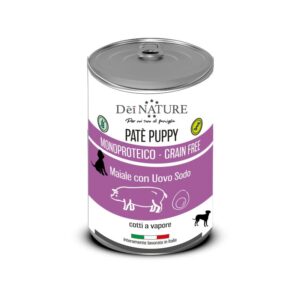 Patè Puppy Monoproteico Grain Free Maiale con Uovo Sodo  400 gr