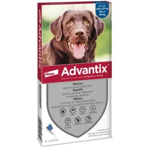 Advantix Spot On Per Cani da 25 a 40 Kg Soluzione 6 Pipette