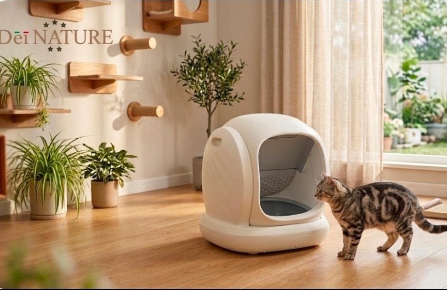 DeiNATURE Selbstreinigende Katzentoilette